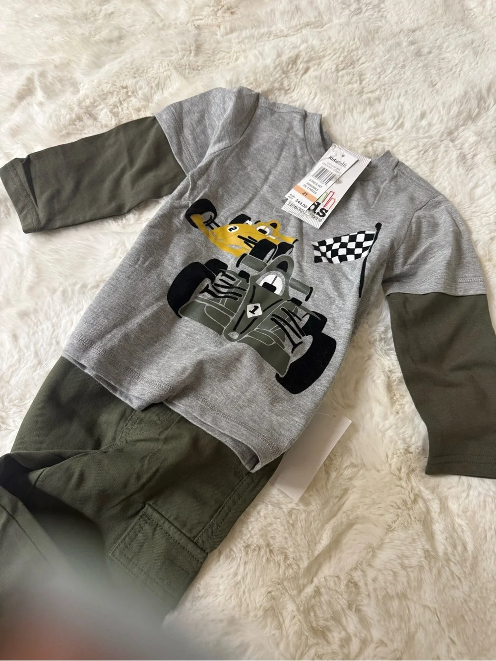 Kids Headquarters Olive Green Pants with Gray Tag